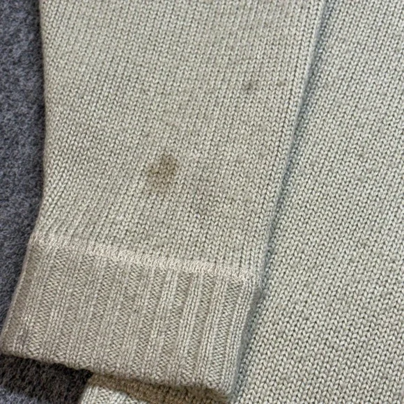 VTG Stussy Wool Blend Chunky Knit Full Zip Hoodie Sweater Mens L Baggy Y2K Skate - Picture 11 of 11